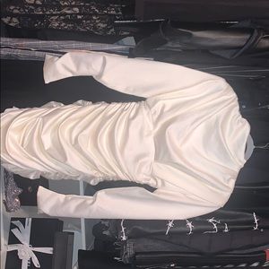 Cream satin House CB dress